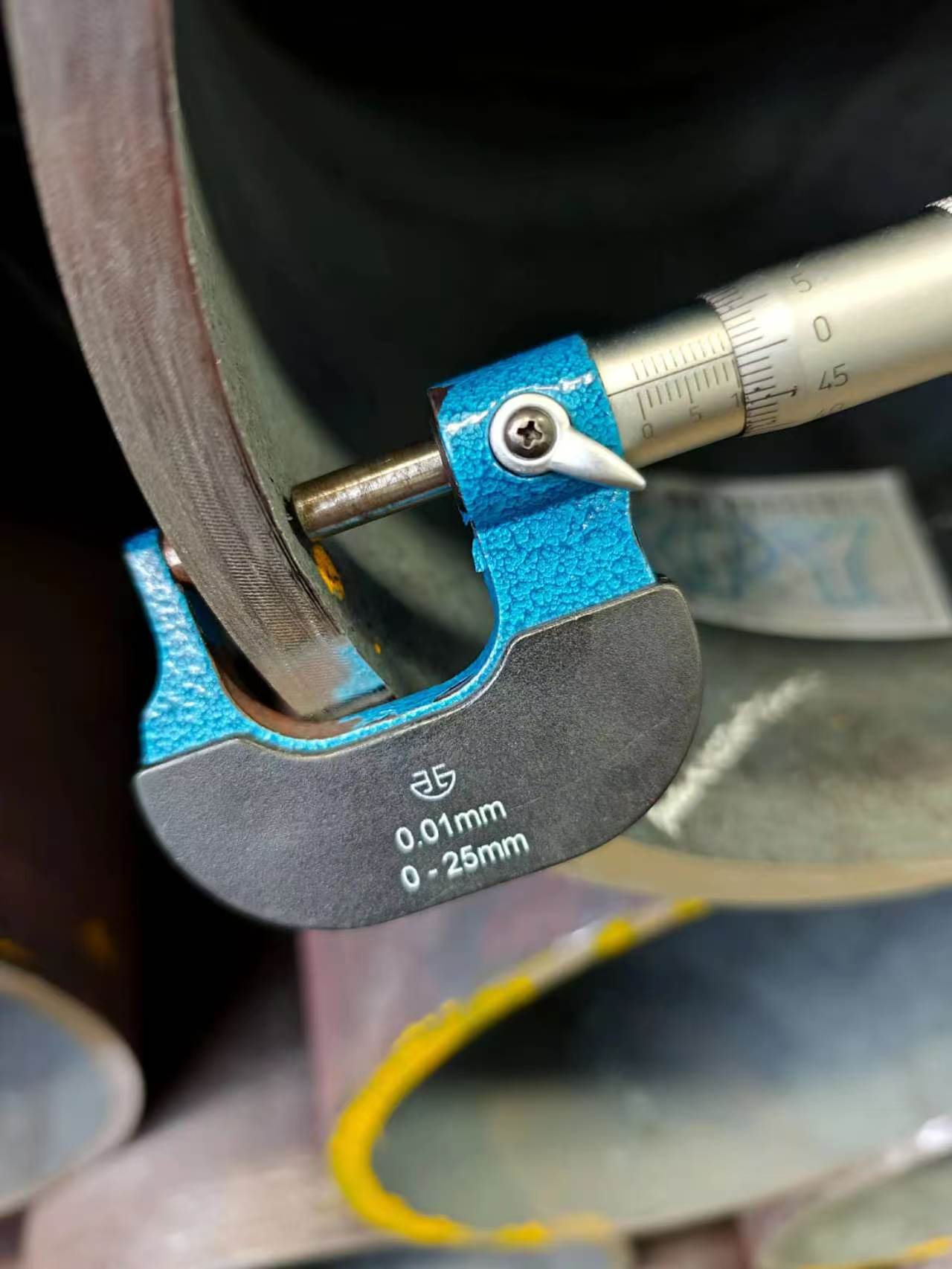 Wall thickness verified with a calibrated micrometer before dispatch